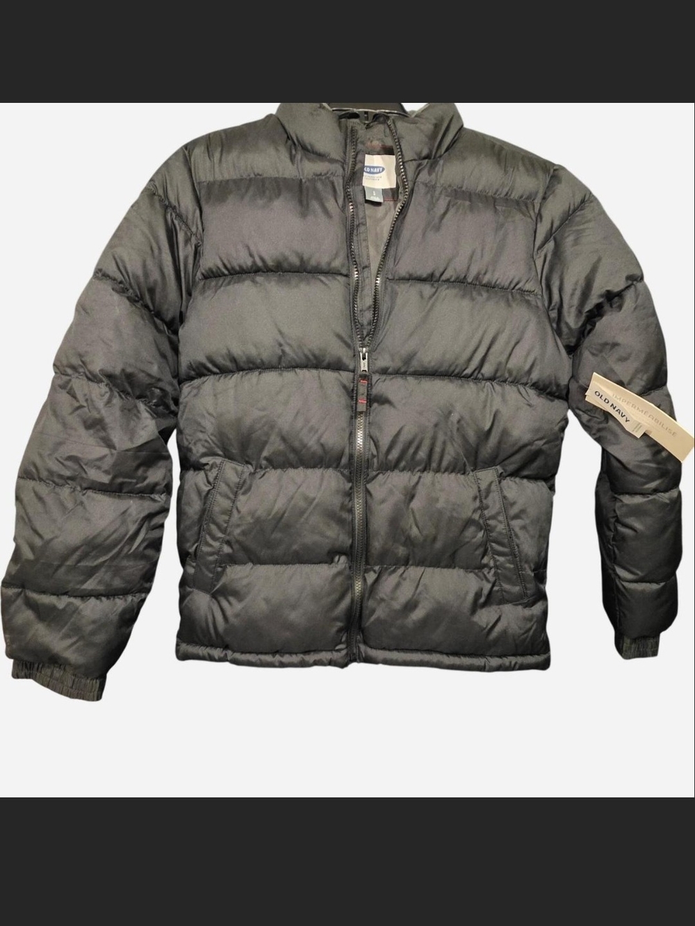Old Navy Kids Black Quilted Puffer Coat